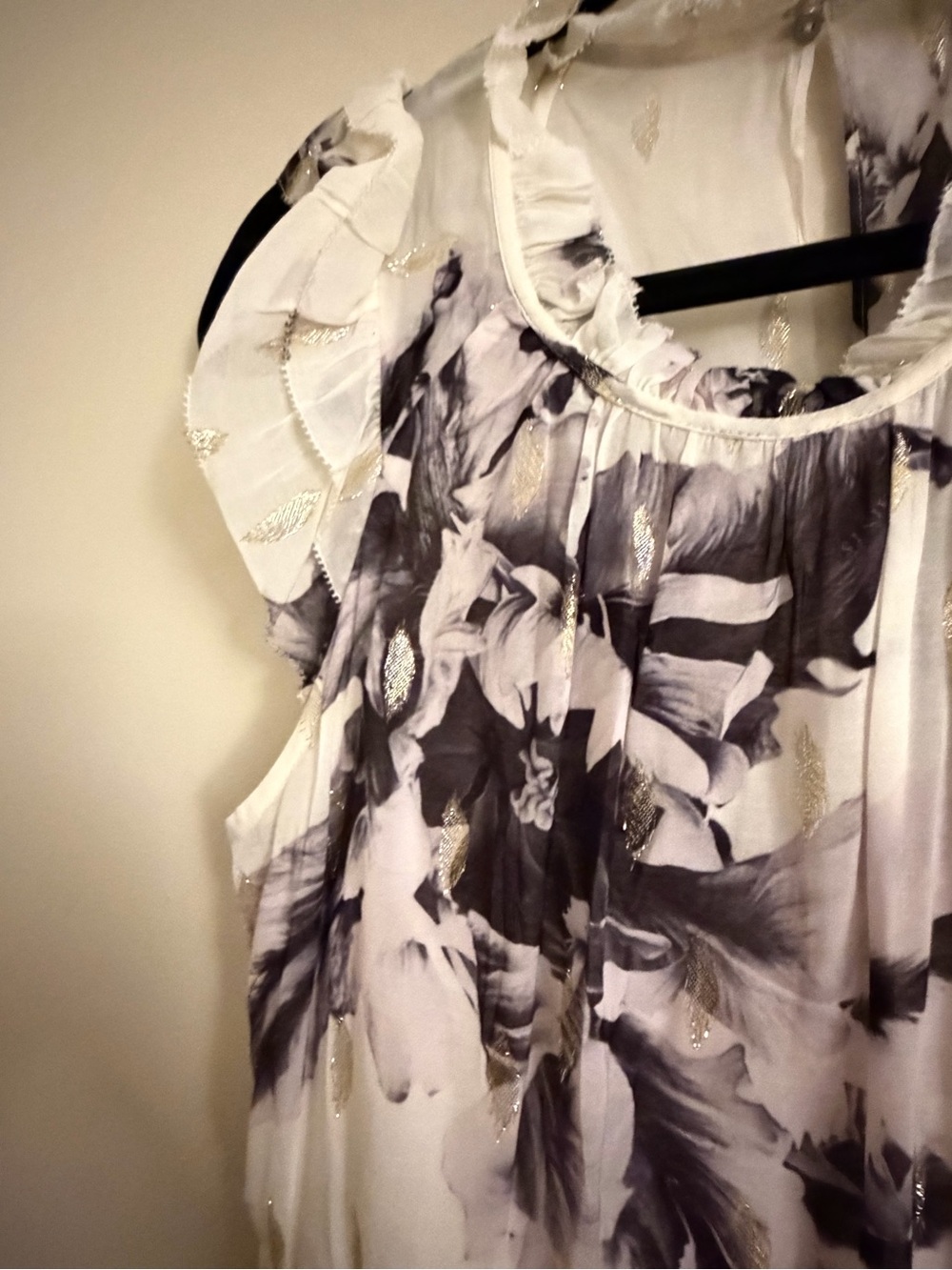 All Saints White and Gray Floral Sleeveless Dress - Picture 4 of 4